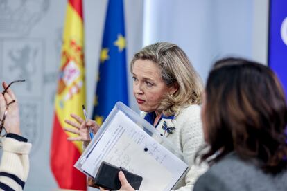 vicepresidenta primera y ministra de Asuntos Económicos, Nadia Calviño, esta semana en Madrid.
