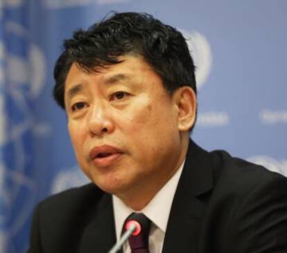 L'ambaixador nord-coreà davant l'ONU, Kim In Ryong.