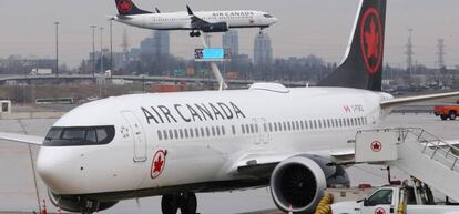 Aviones de Air Canada en el aeropuerto de Toronto.