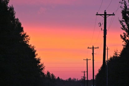 Atardecer en el camino.