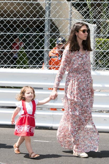 India Casiraghi, nieta de Carolina de Mónaco con su madre Tatiana Santo Domingo.