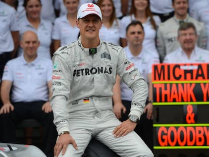 Michael Schumacher em Interlagos, novembro de 2012.