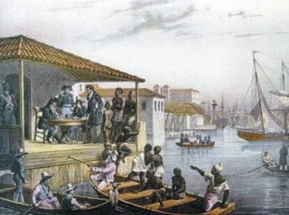 Desembarque de escravos no Cais do Valongo, 1835;