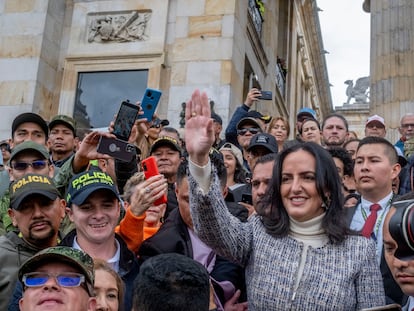 María Fernanda Cabal pictured on May 10th at the Bolívar Square in Bogotá, Colombia.