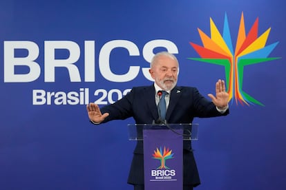 Luiz Inacio Lula da Silva, durante una rueda de prensa en la reunión de los BRICS.