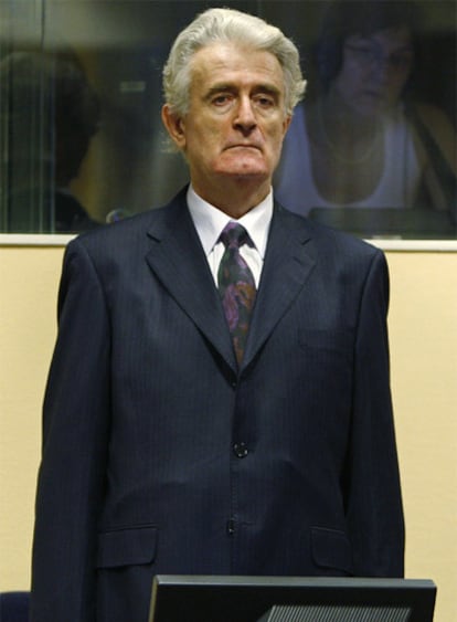 Radovan Karadzic, ayer ante el Tribunal de La Haya.