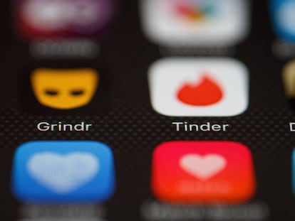 Las aplicaciones de &quot;Grindr&quot; y &quot;Tinder&quot;. 