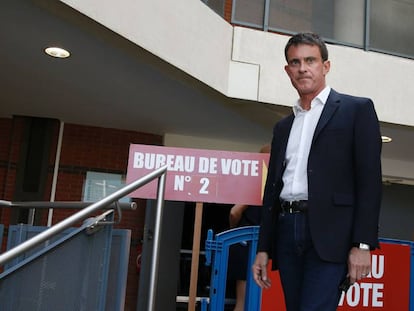 El ex primer ministro socialista y candidato a diputado, Manuel Valls