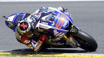 Jorge Lorenzo, en su Yamaha.