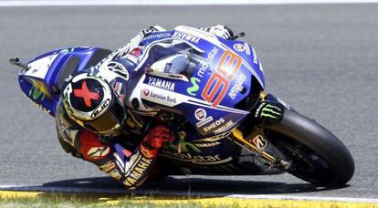 Jorge Lorenzo, en su Yamaha. 