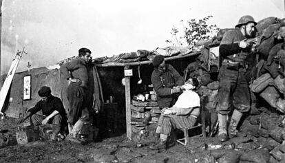 Miembros del Ejército Vasco en Euskadi, en 1937.