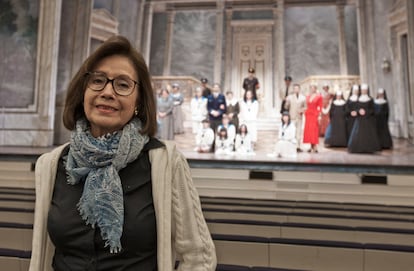 María Teresa Heras, durante una representación de 'Sonrisas y lágrimas', el 11 de abril de 2012.