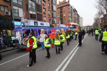 Imagen de una de las últimas cabalgatas de Reyes de Villaverde.