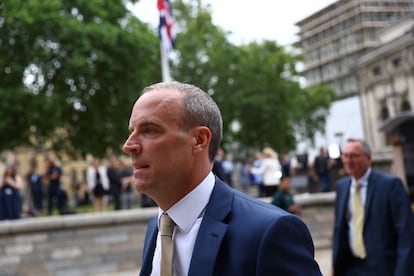 Dominic Raab, el lunes en Londres