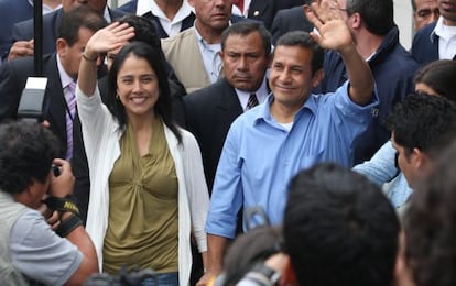 El presidente peruano, Ollanta Humala, y su esposa, Nadine Heredia.