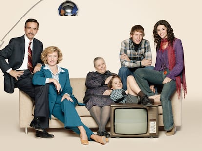 La familia Alcántara, en una de las primeras temporadas de 'Cuéntame'.