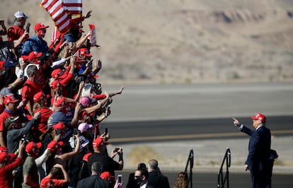 Donald Trump después de un mitin en Arizona el pasado 28 de octubre.