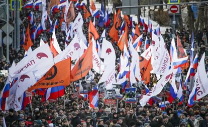 Manifestaci&oacute;n este domingo en Mosc&uacute; en el segundo aniversario del asesinato del opositor ruso Bor&iacute;s Nemtsov.