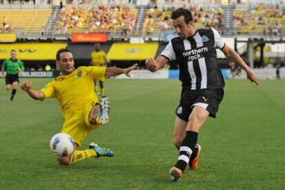 José Enrique, en un partido con el Newcastle.