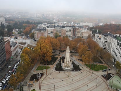 Vista general de la nueva plaza de España, el pasado 22 de noviembre.