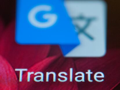 Imagen de la app móvil del traductor de Google.