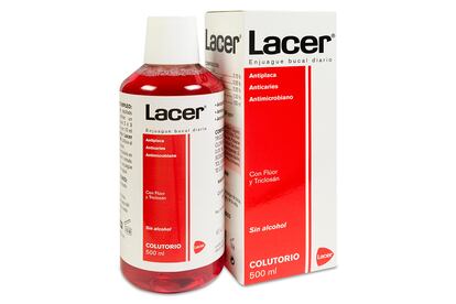 Lacer Colutorio es un enjuague antiséptico de uso diario que previene las infecciones bucales. Disponible en Welnia.