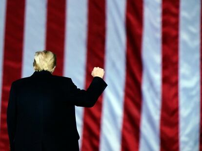 Donald Tump durante um comício em Dalton (Geórgia), no dia 4 de janeiro.