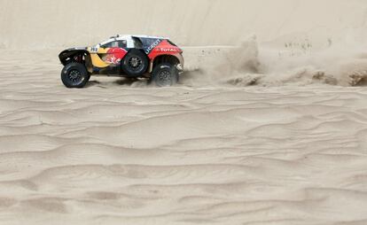 Carlos Sainz, durante la última etapa del Dakar.