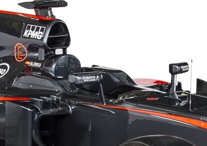 El cockpit del monoplaza de Fernando Alonso