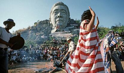 Protesta de agricultores por la pérdida de tierras en Filipinas (1986).