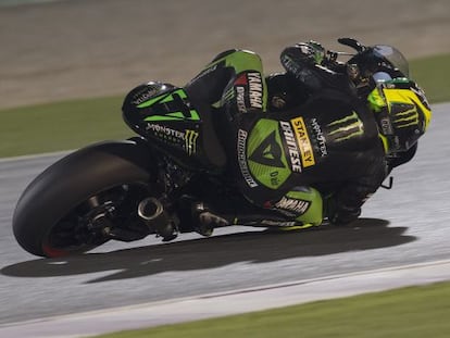 Pol Espargaró, durante los tests en Losail