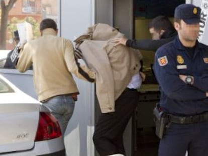 Uno de los detenidos en el Inem de Barcelona en mayo.