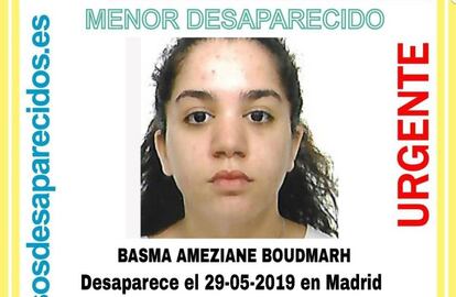 Cartel de la joven difundido por SOS Desaparecidos.
