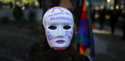 Manifestación en Madrid contra la Violencia Machista.