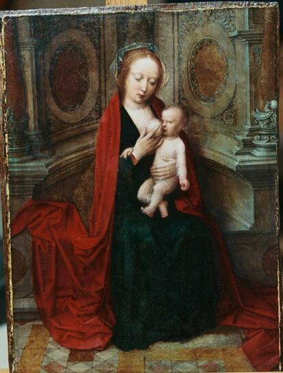 'Virgen de la leche', de Adriaen Isenbrant, artista del que el coleccionista José Lázaro Galdiano compró varias obras.