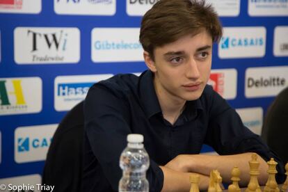 Danil Dúbov en 2018, durante el torneo de Gibraltar