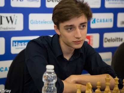 Danil Dúbov en 2018, durante el torneo de Gibraltar