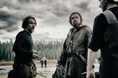 Iñárritu y DiCaprio durante el rodaje de ‘El Renacido’.