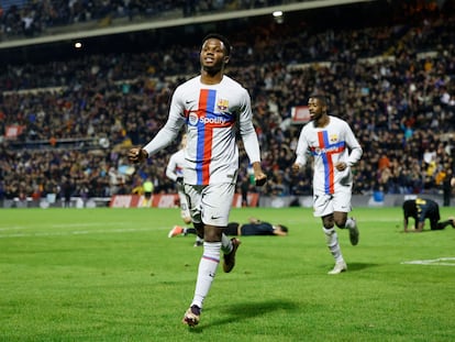 Ansu Fati celebra su gol ante el Intercity en dieciseisavos de final de Copa.