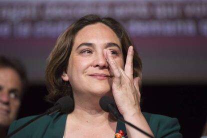 Colau després d'anunciar la derrota a les eleccions municipals de Barcelona.