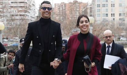 Cristiano Ronaldo y Georgina Rodríguez, el 22 de enero en Madrid.