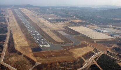 Instalaciones del aeropuerto de Castell&oacute;n en una vista a&eacute;rea.