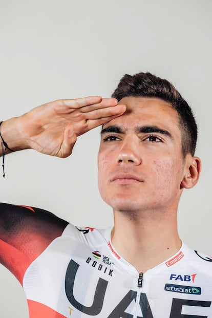 Juan Ayuso, ciclista del Emirates. / UAE.