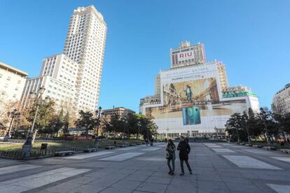 Plaza de Espa?a en Madrid.