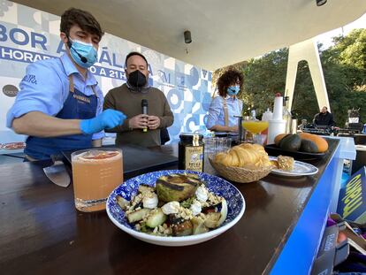 Muestra de productos gastronómicos en la Feria del Sabor celebrada en Málaga la pasada semana.