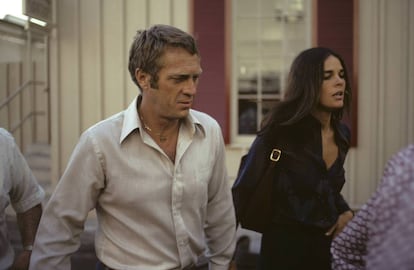 Steve McQueen y Ali MacGraw en 1974.