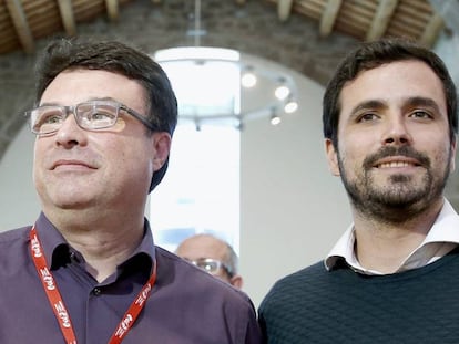 El coordinador general de IU, Alberto Garz&oacute;n y el coordinador general de EUiA, Joan Josep Nuet