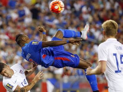 Haití contra Estados Unidos en la Copa Oro 2015.