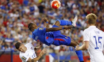 Haití contra Estados Unidos en la Copa Oro 2015.