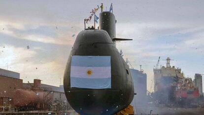 O submarino ARA San Juan em Buenos Aires.